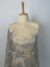 Light Silver tulle fabric adorned with floral embroidery - Image 4