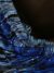 Black tulle with blue Embroidery