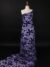 Artisan Dark Purple Elegance Tulle with Embroidery and Appliqué - Image 4