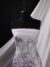 Transparent Tulle fabric with Massive Purple Floral embroidery - Image 4
