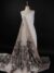 Black and grey Tulle with embroidered flowers and subtle sequins - Image 7