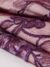 Purple tulle adorned with massive floral embroidery - Image 2