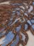 Blue and Antique Bronze tulle with floral Embroidery - Image 8
