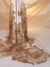 Golden Tulle with shiny, floral embroidery - Image 7