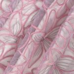 Charming Pink tulle with Embroidery and Paper Raffia Accents