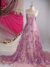 Purple Tulle with  FLORAL embroidery and sequins - Image 6