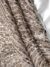 Brown Tulle adorned with semi-round striped embroidery