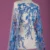 Tulle with soft blue floral embroidery - Image 2