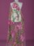 Blush Garden Tulle with pink embroidered flowers