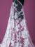 off white tulle with embroidered flowers