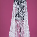 Off White Elegant Whisper Embroidered Tulle