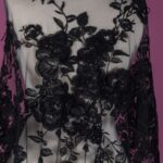 Midnight Enchantment Tulle with Corded Embroidery