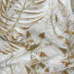 Golden Tulle with sequined leaf patterns for a touch of sparkle and elegance