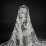 Off White Tulle with delicate embroidery for a touch of elegance