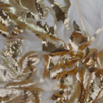 Golden tulle with delicate embroidery for a touch of elegance