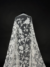 Off White Tulle with floral embroidery and sequins