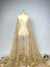 Tulle with sequins in a patterned design