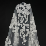 Off White Tulle with embroidery, 3D flowers, and sequins
