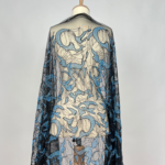 Blue tulle embroidery with sequins