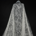 Tulle with single cord detail and sequins