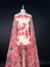 Crimson Elegance Tulle with Red Embroidery