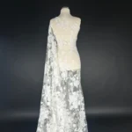 Floral Elegance Tulle with Embroidered Flowers