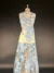 Light Blue Floral Elegance Tulle with Embroidered Flowers