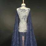 Ornate Bloom Tulle with Intricate Embroidery