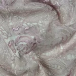 Pink Bloom Tulle with Intricate Embroidery