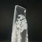 Off White Tulle with Embroidery and Sequin Pattern