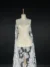 Off White Floral Harmony Tulle with Embroidered Flowers