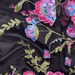 Pink and blue Luminous Elegance Tulle with Embroidery, Sequins, and Beads