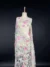 hereal Bloom Tulle with pink Floral Embroidery