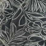 Off White Harmony Tulle with floral embroidery