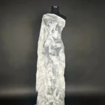 Glimmering Off White Tulle with Sequin Pattern