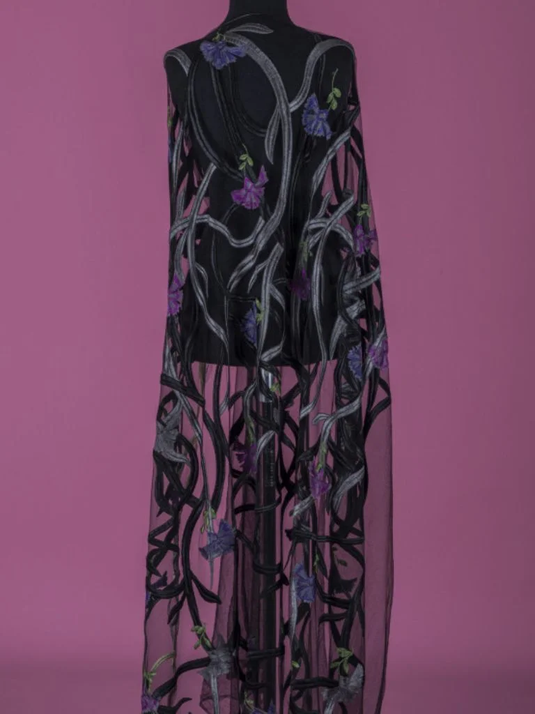 Maher Khoder Webiste Product (768 x 1024 px) (2) Purple Leaf Tulle adorned with embroidery - Image 1