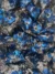 Glamorous black lace with bold blue sequin flowers - Image 2