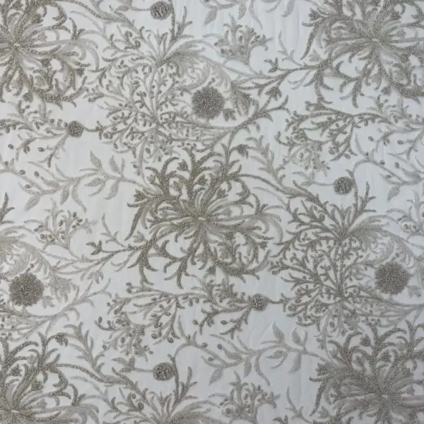 silver tulle fabric