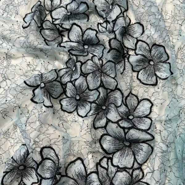 black tulle fabric