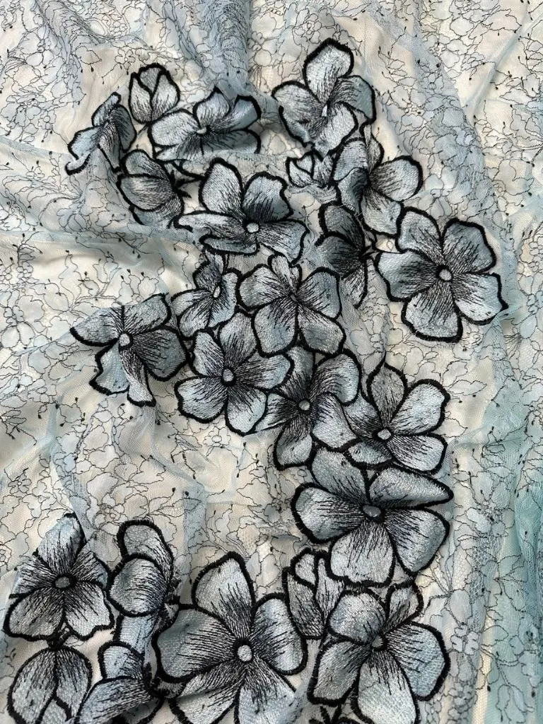 black tulle fabric