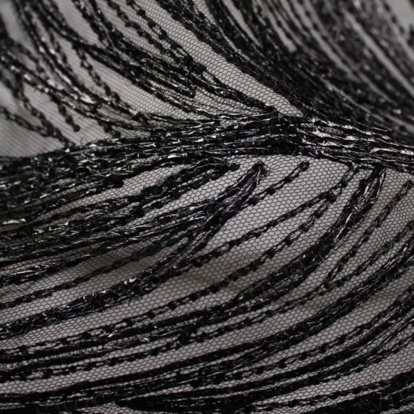 black tulle fabric