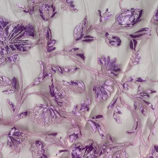 purple tulle fabric