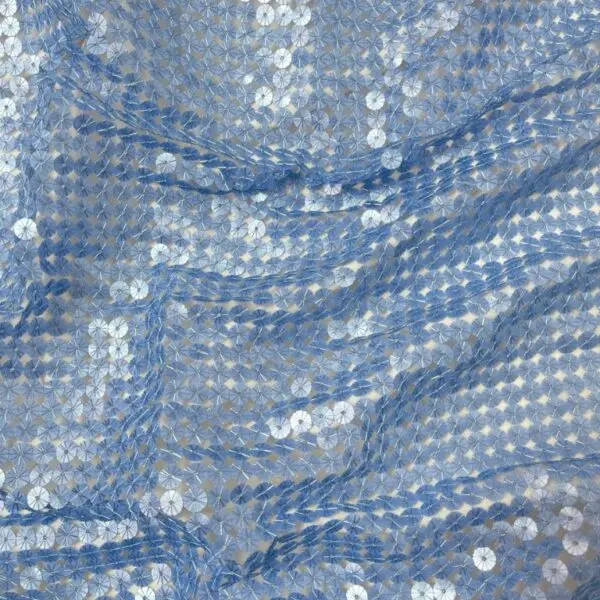 blue tulle fabric