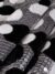 Black and White circles sequins on a silver tulle - Image 6