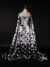 Black and White circles sequins on a silver tulle - Image 2