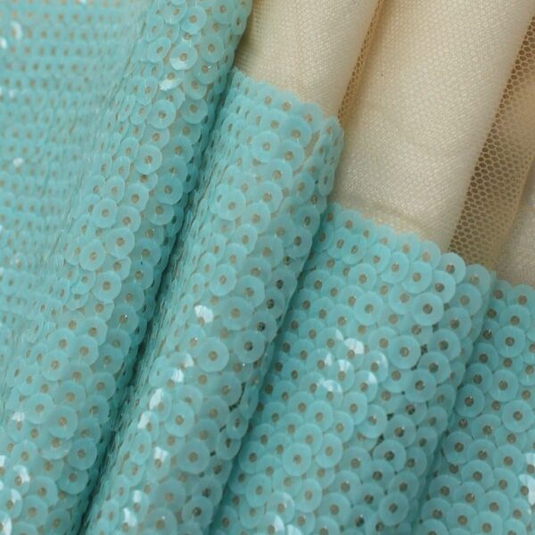 Nude Tulle with shiny Embroidery