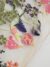Green, purple and pink Tulle fabric adorned with floral embroidery - Image 2