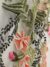 Green, purple and pink Tulle fabric adorned with floral embroidery - Image 3