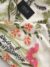 Green, purple and pink Tulle fabric adorned with floral embroidery - Image 4