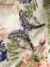 Green, purple and pink Tulle fabric adorned with floral embroidery - Image 5